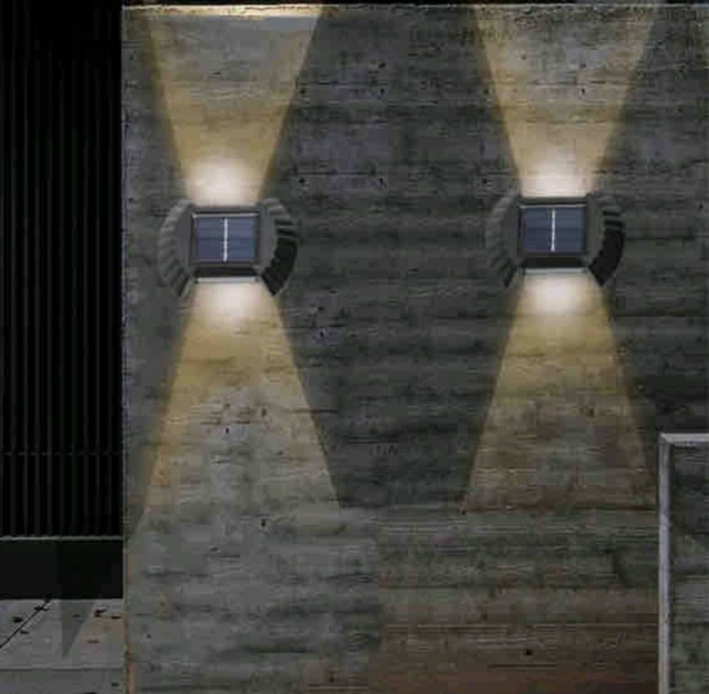 4kom Set SOLARNE LAMPE ZA van ZID ZIDNE DVORIŠTE 5