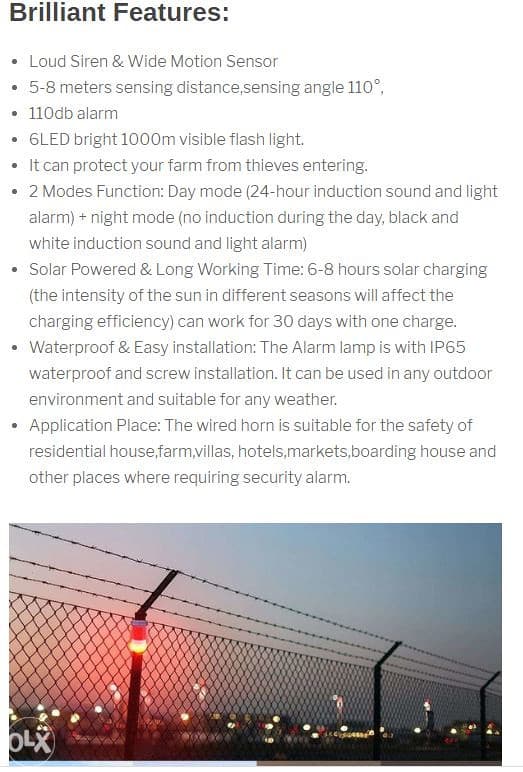 SOLARNI ZVUCNI ALARM ZA KUĆU, DVORIŠTE, FIRME, FABRIKE 4