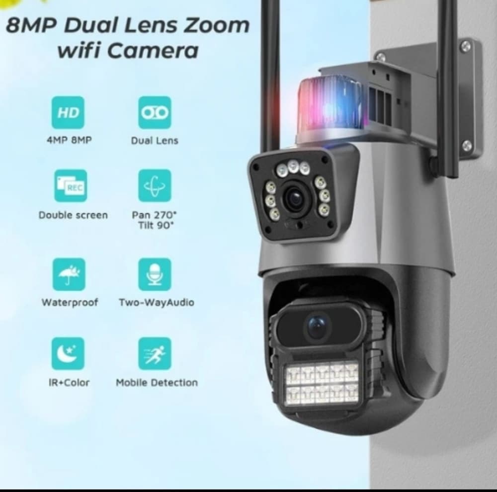 Rotirajuca PTZ kamera 8mp sa dvije glave vanjska alarm 065495481 3