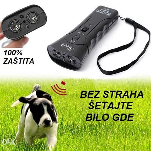 Ultrazvučni TJERAC DRESER PASA +BATERIJA plave boje 4