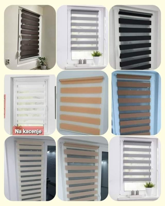 Zebra zavjese na kacanje i busenje