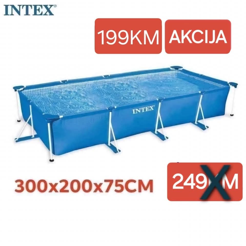 Bazen 3x2 m sa metalnom oblogom