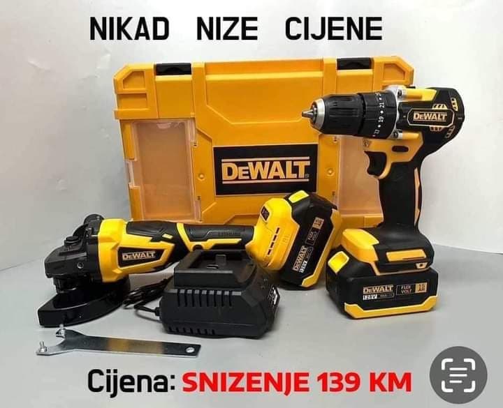 Aku busilica brusilica set dewalt 2/1