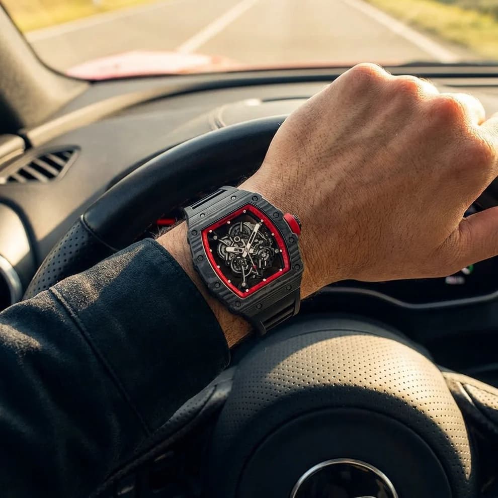 Muški Skeleton Sat Carbon Fiber - Luksuzni Sportski Dizajn 3