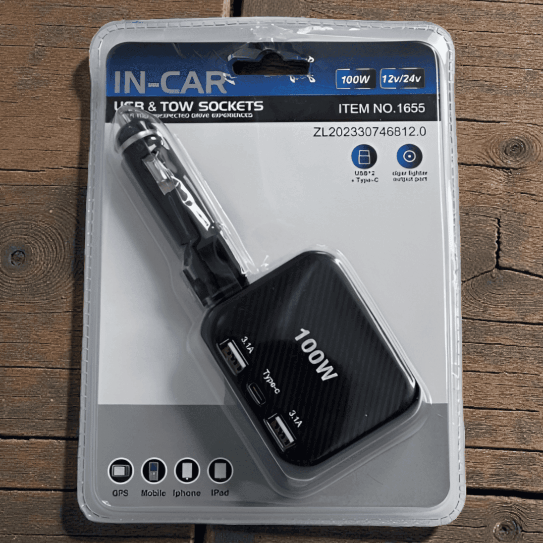 Višenamjenski punjač za auto 100W 4