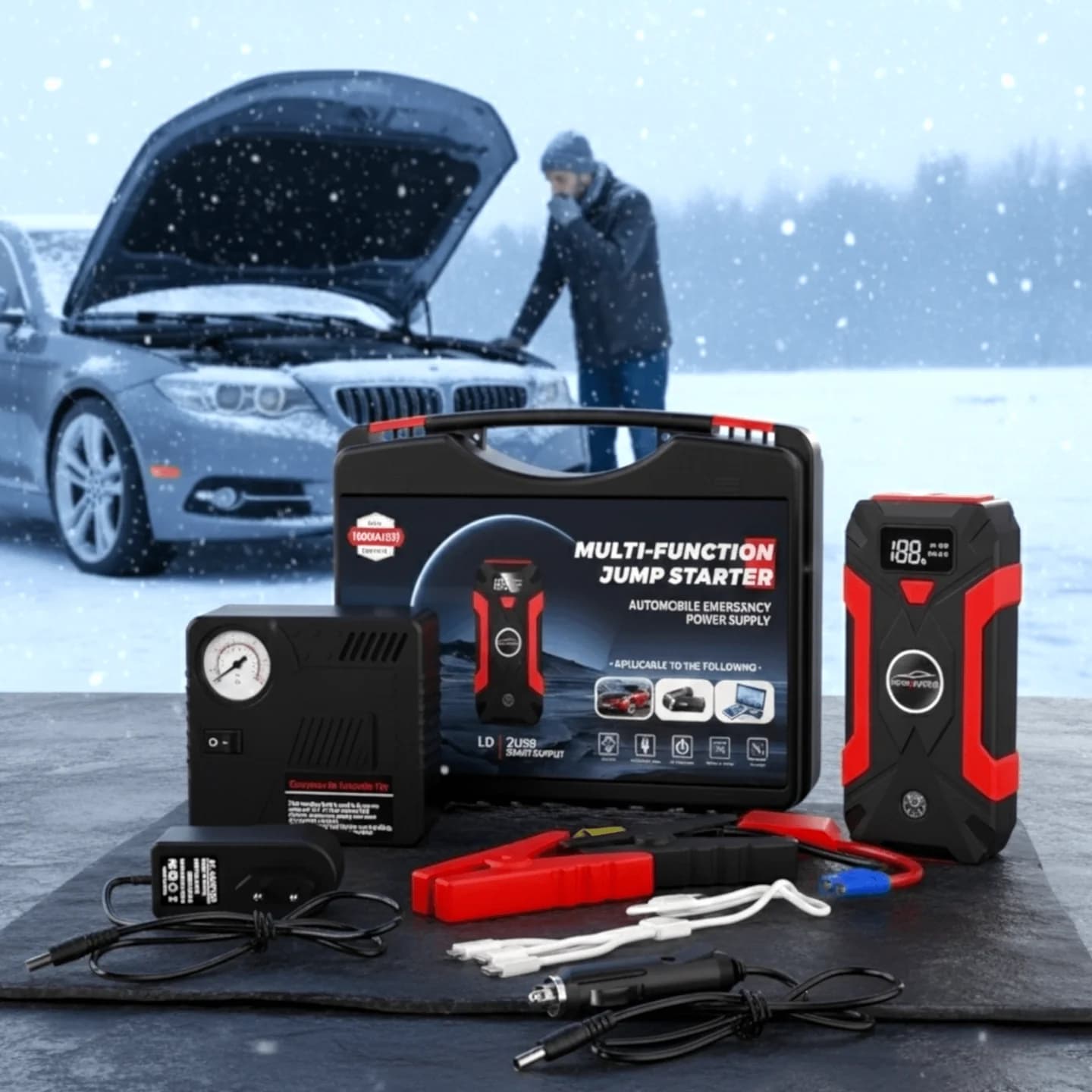 8u1 Auto Starter 16800mAh + KOMPRESOR 2