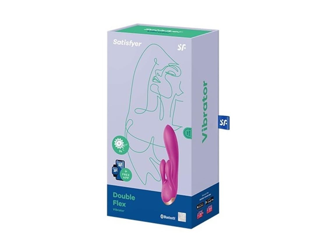 Satisfyer Double Flex – Bluetooth rabbit vibrator (ljubičasti)