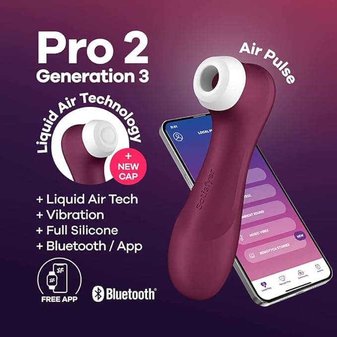 **Satisfyer vibrator, Blast vibrator, “Pro 2 Generation 3 Connect App”, 16,5 cm, Liquid Air tehnologija, s dodatnim nastavcima, 2 odvojeno kontrolisana motora, upravljanje putem aplikacije**