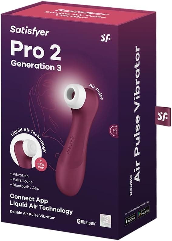**Satisfyer vibrator, Blast vibrator, “Pro 2 Generation 3 Connect App”, 16,5 cm, Liquid Air tehnologija, s dodatnim nastavcima, 2 odvojeno kontrolisana motora, upravljanje putem aplikacije** 4